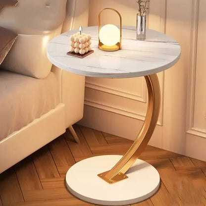Space-Saving Round Coffee Table with Storage – view 3, modern home furniture