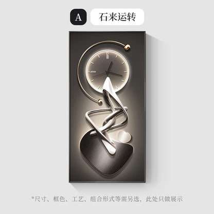 Modern Design Wall Clock Living Room Entrance Corridor Wall Decor Mute Digital Clock Large Abstract Hanging Painting Wall Watch