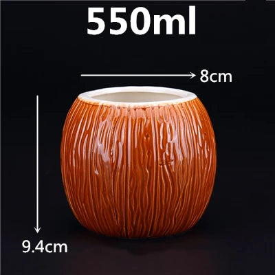 400ml Tiki Mugs Cocktail Cup Beer Wine Mug Ceramic Tiki Mugs Art Crafts Creative Hawaii Mugs