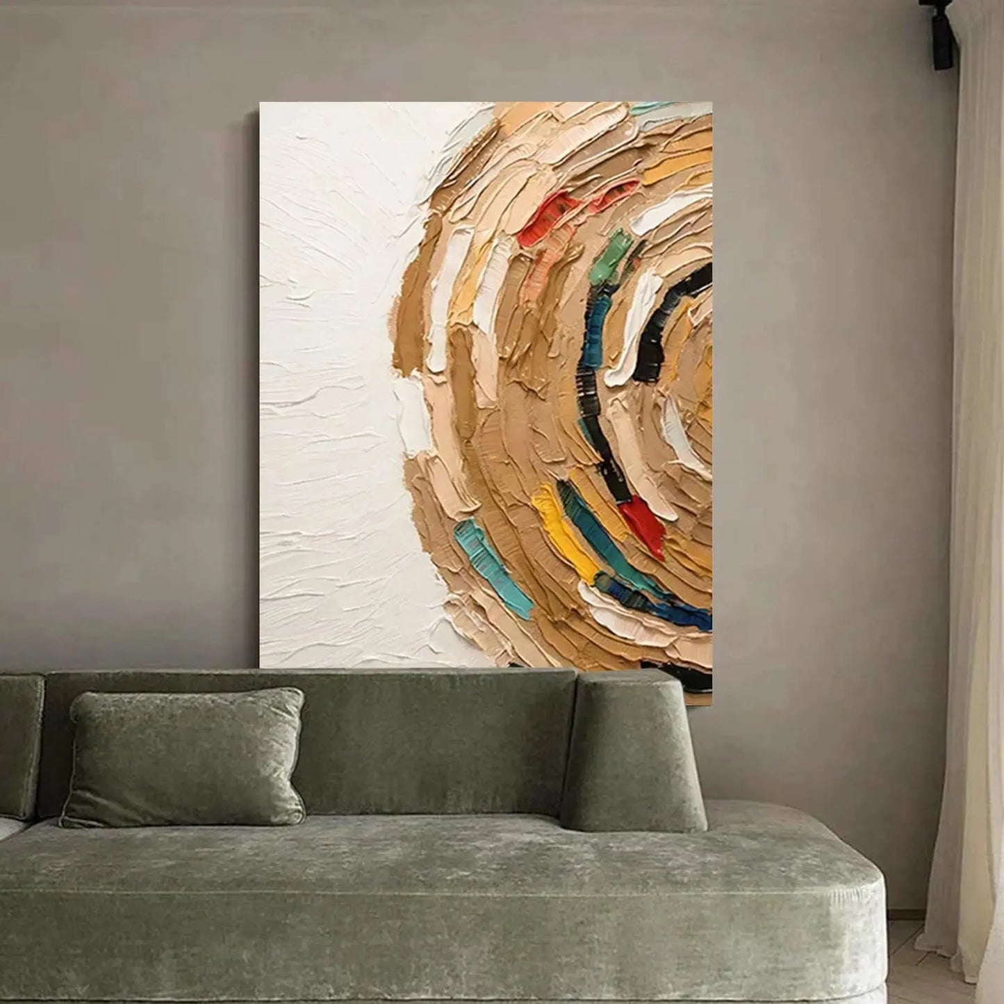 Dafeng Village Pic 100% Hand Painted Modern Abstract Oil Painting On Canvas Wall Art  For Living Room Home Decoration No Frame