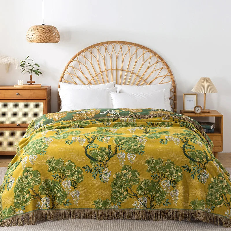 Japanese Cotton Double-sided Sofa Cover Throw Blanket For Bed Towel Cover Four Seasons General Quilt Bed Sheet Travel Blanket