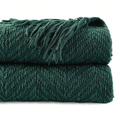 Battilo Knitted Throw Blanket for Couch Soft Thick Decorative Sofa Blanket Plaid Bed Throw Bedspread on the Bed Home Room Decor