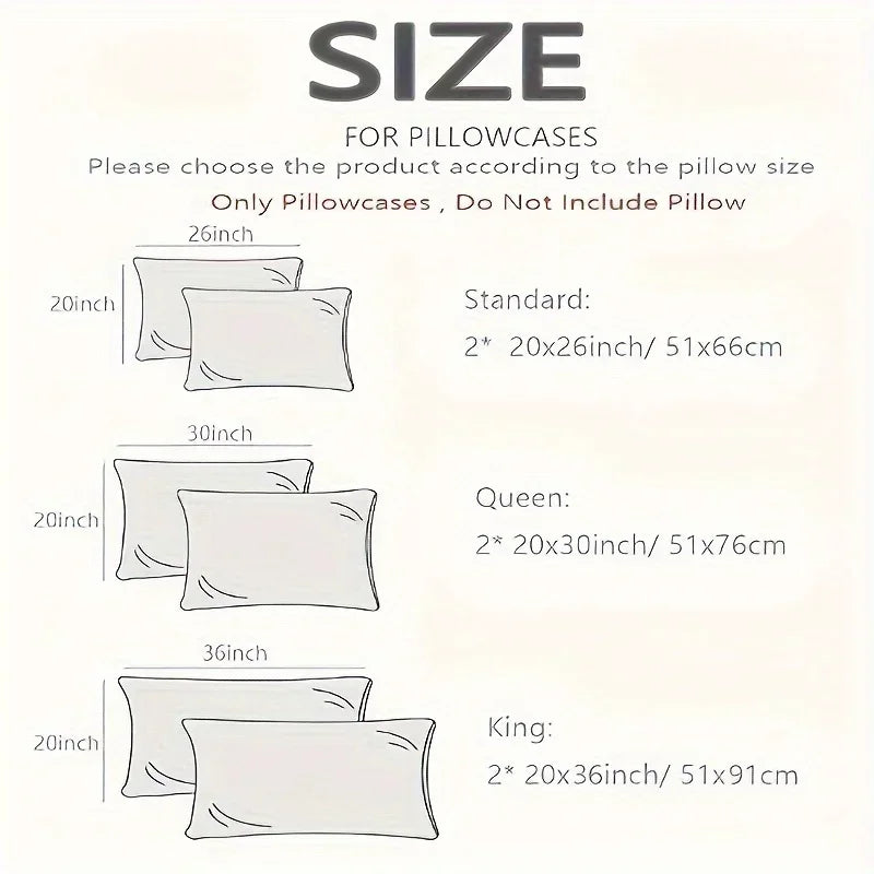 2PCS Satin Pillowcase ,Mulberry Silk Feeling Pillow Cases for Hair and Skin  Satin Cooling Pillow Covers