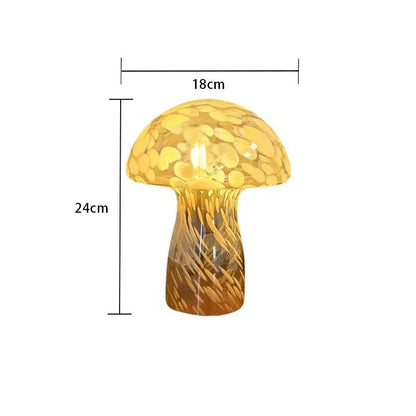 Retro Mushroom Glass Table Lamp Creative Decoration Atmosphere Night Light Minimalist Bedroom Bedside Lamp