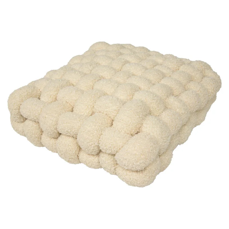 Nordic INS Lamb Velvet Square Woven Chair Pad Sofa  Cuion Plu Pillow Decorative Bay Window Pad Office Area Coffee op