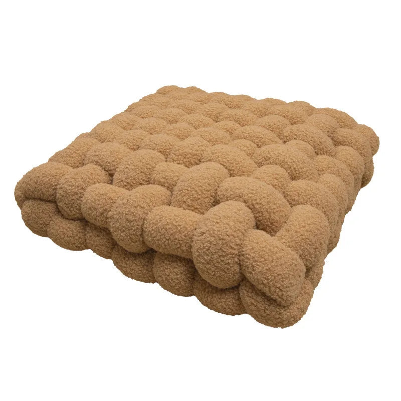 Nordic INS Lamb Velvet Square Woven Chair Pad Sofa  Cuion Plu Pillow Decorative Bay Window Pad Office Area Coffee op