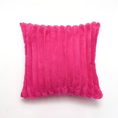 Double Sided Wide Edge Thick Soft Plush Cushion Covers Vintage Solid Color Pillowcase  Decorative pillows for sofa