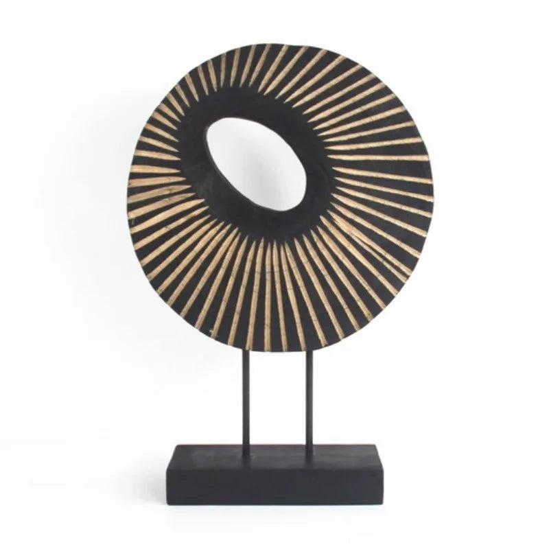 Wooden Sculptures Nordic Vintage Sculpture Elegant Luxury Creative Ornaments Miniature Aesthetic Art Ornament Home Decorations