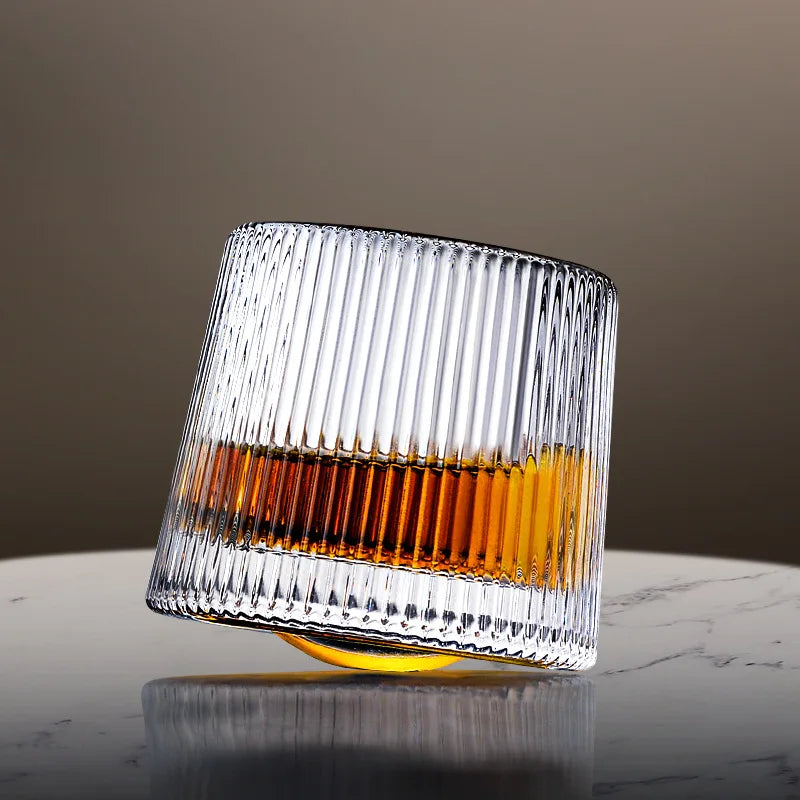 160Ml Tumbler Glass Rotating Whiskey Glass Creative Gyro Glass Drinkware Red Wine Glass Shake Decompression Glass Wine Cup