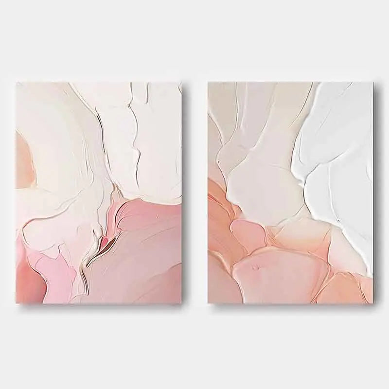 Pink Milk Color Pic 100% Hand Painted Modern Abstract Oil Painting On Canvas Wall Art  For Living Room Home Decoration No Frame
