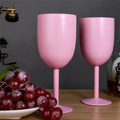 Practical-2PCS Insulated Pink Wine Glasses Double Wall Food Grade Stainless Steel Travel Wine Cup With Leak Proof Lid For Adult,