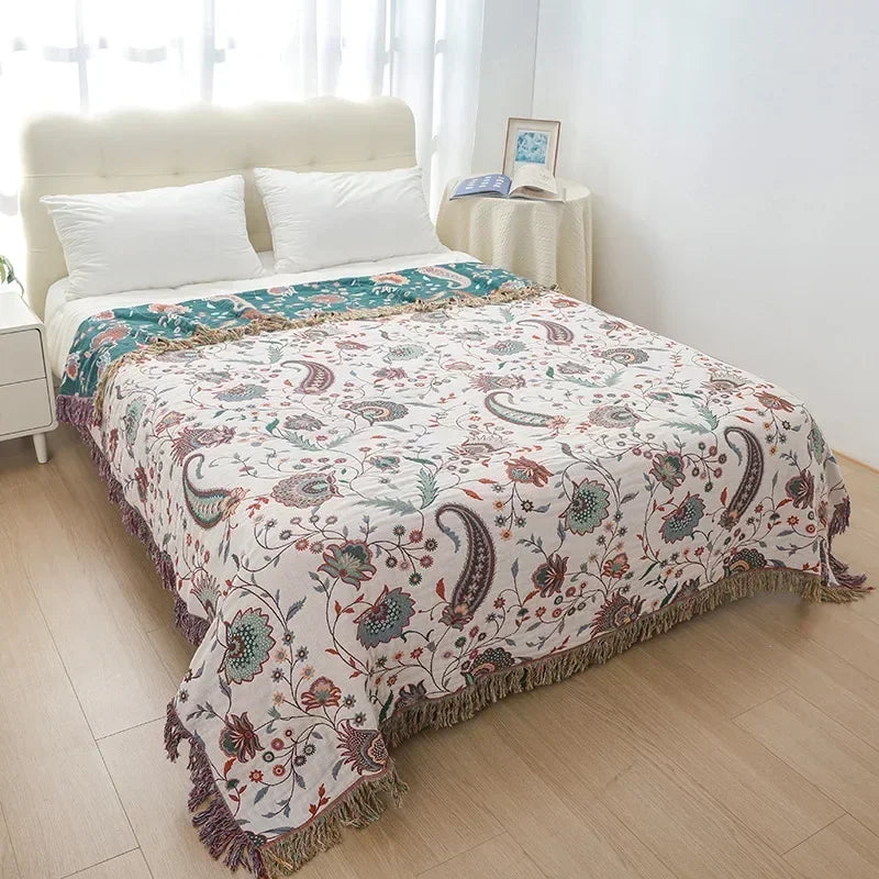 Japanese Cotton Double-sided Sofa Cover Throw Blanket For Bed Towel Cover Four Seasons General Quilt Bed Sheet Travel Blanket