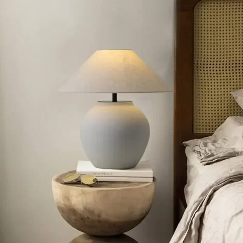 Vintage Art Ceramic Led Table Lamps Retro Bedroom Table Stand Lamps Living Room Bedside Floor Lights For Room Decor Fixture Led