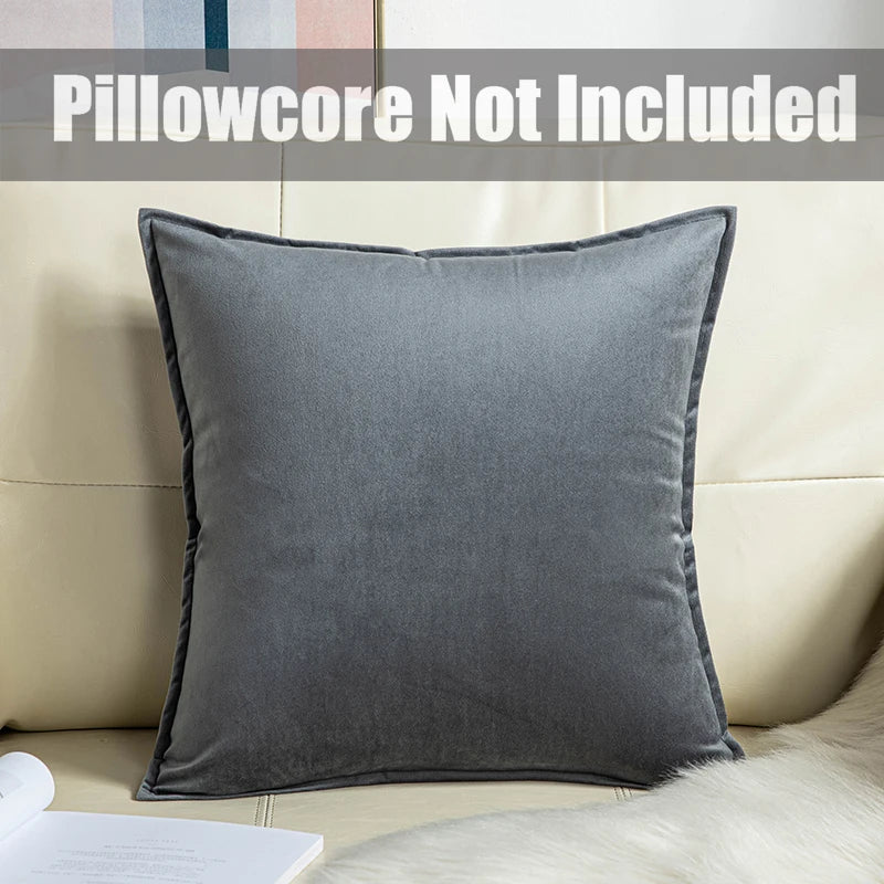 1 Piece Super Soft Velvet Solid Color Living Room Sofa Decorative Cushion Cover Pillow Cover (excluding Filler)
