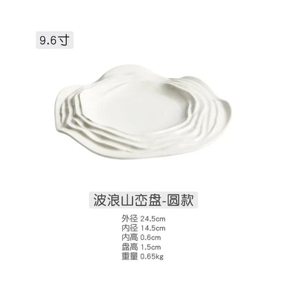 Special-shaped Ceramic Artistic Conception Dish Featured Hotel Western Food Steak Plate Pasta Plate Kitchen Fruit Salad Plate