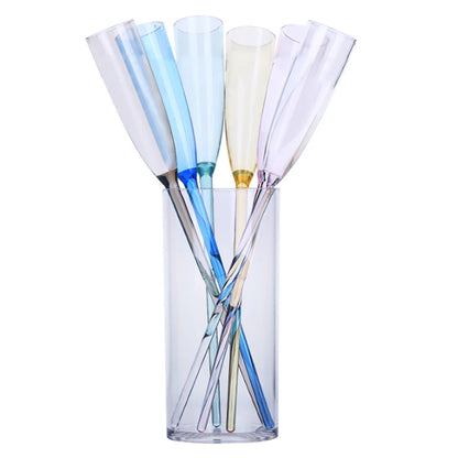 Colored Glasses Party Tumbler Vintage Goblet Bottle Drinking Cocktail Cup