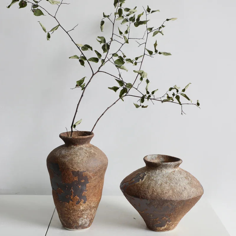 Retro And Nostalgic Handmade Ceramic Vases, Homestay Hotels, Zen Inspired Flower Arrangements, New Chinese Style Decorations