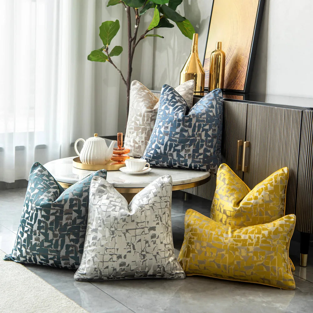 Geometric Cushion Cover Decorative Super Throw Pillow Cover For Home Sofa Living Room Hotel 30x50 45x45 50x50 60x60 Grid style