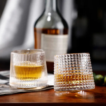 160Ml Tumbler Glass Rotating Whiskey Glass Creative Gyro Glass Drinkware Red Wine Glass Shake Decompression Glass Wine Cup