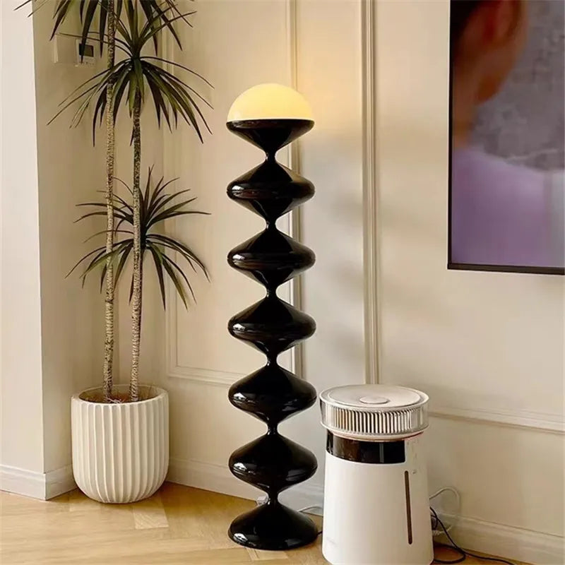Stacked Gourd Floor Lamp LED Minimalist Stand Lamp Foyer Room Kitchen Lighting Indoor Home Decoration Living Room Tall Light
