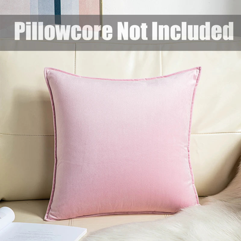 1 Piece Super Soft Velvet Solid Color Living Room Sofa Decorative Cushion Cover Pillow Cover (excluding Filler)