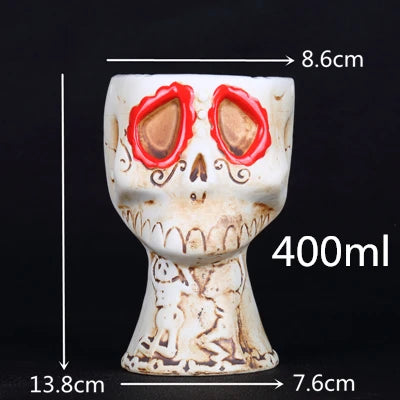 400ml Tiki Mugs Cocktail Cup Beer Wine Mug Ceramic Tiki Mugs Art Crafts Creative Hawaii Mugs