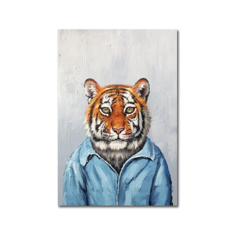 Creative Cartoon Picture Art, 100% Hand Painted, Abstract Oil Painting on Canvas, Wall Art for Living Room, Home Decor, No Frame