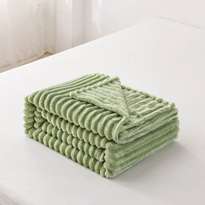 1pc Solid Color Flannel Blanket Soft Warm Throw Blankets for Couch Sofa Office Bed Camping Travel Multi-purpose Gift Blanket
