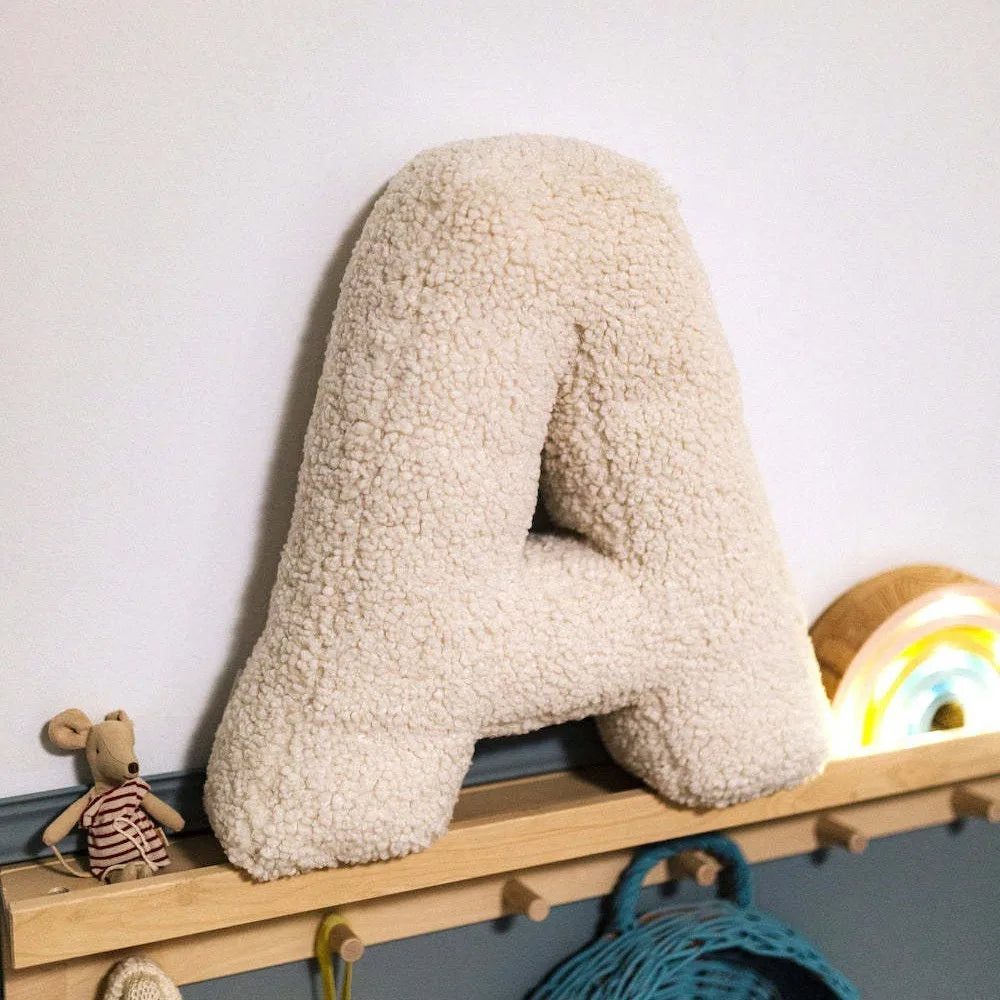 26 Lamb Wool Letter Children's Toy Bedroom Sofa Decoration Pillow Toddler Sleep Soothing Pillow Cushion Pillow Background Set