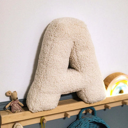 26 Lamb Wool Letter Children's Toy Bedroom Sofa Decoration Pillow Toddler Sleep Soothing Pillow Cushion Pillow Background Set