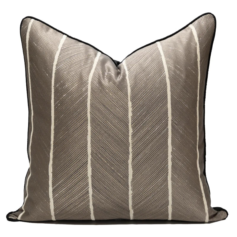 1pc Arabic Macrame Pillow Cover with Tassel, Luxury Jacquard Cushion Cover Gray, Sofa Pillow for Home Hotel Decor