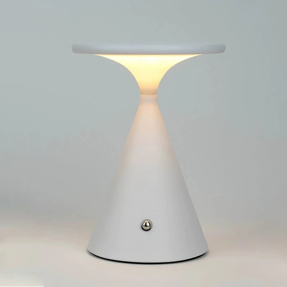 Bedhead Desk Mini Portable Touch Night Light Aluminum USB Rechargeable Funnel Light Outdoor Camping Light