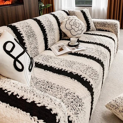 Stretchable velvet sofa cover, furniture protection, non-slip, universal, 1 2 3 4 seats.