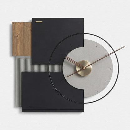 Large Living Room Wall Clock Silent Art Watches Luxury Mural Clocks Walnut Pointer Room Decor Ornaments Modern Wall Decoration