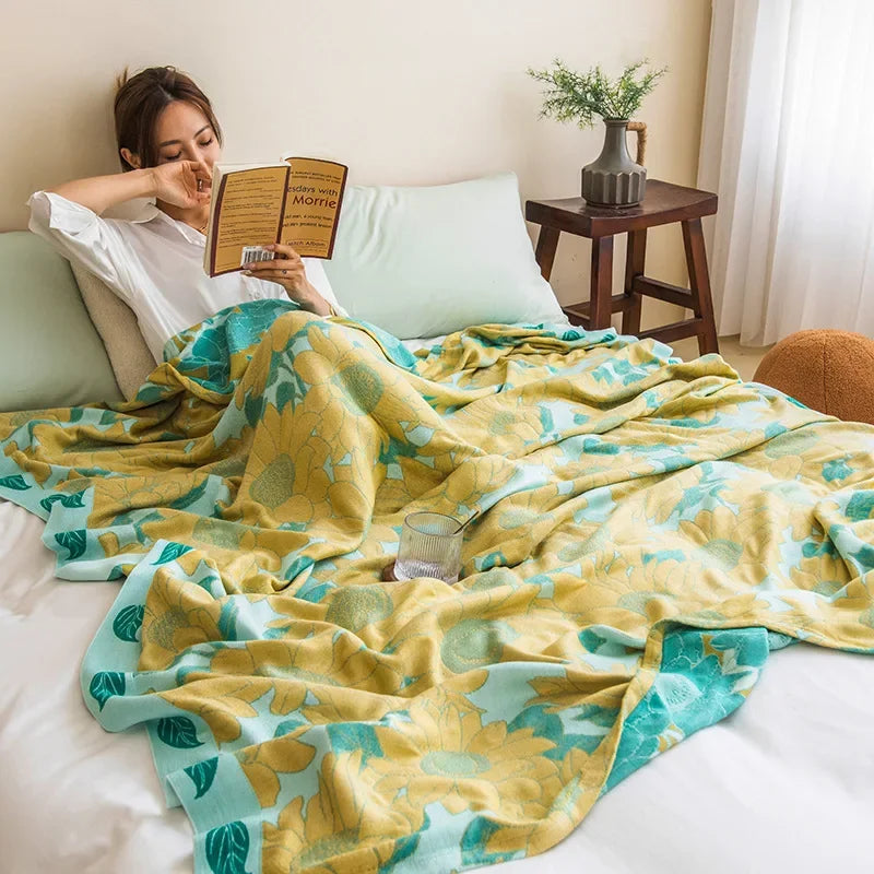 Bamboo fiber blanket, gauze towel, adult summer thin summer cool quilt