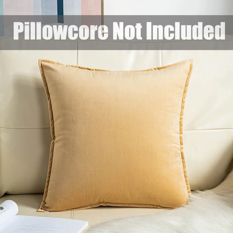 1 Piece Super Soft Velvet Solid Color Living Room Sofa Decorative Cushion Cover Pillow Cover (excluding Filler)