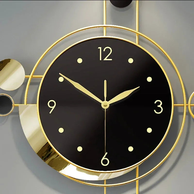Large Metal Wall Clocks Luxury Silent Creative Pendulum Clock Living Room Gold Watches Art Nordic Home Decoration for Bedroom