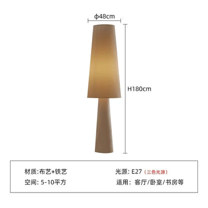 Nordicfloor Light Cream Style Fabric Led Floor Lamp For Living Room Sofa Corner Home Decor Bedroom Bedside Lamp