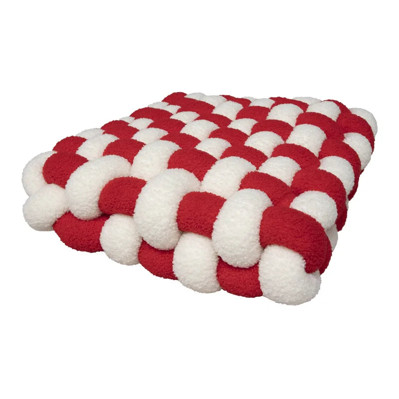 Nordic INS Lamb Velvet Square Woven Chair Pad Sofa  Cuion Plu Pillow Decorative Bay Window Pad Office Area Coffee op