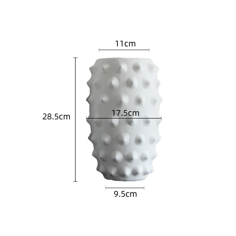 Abstract Black Ceramic Vase Sea Cucumber Pineapple Irregular Flower Vase Ceramic Crafts Home Decoration Accessories