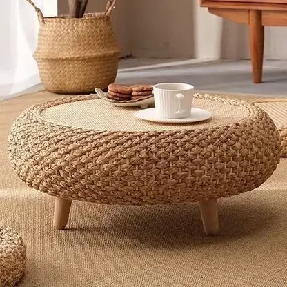 Bamboo Weave Coffee Table with Hidden Storage – view 10, modern home furniture