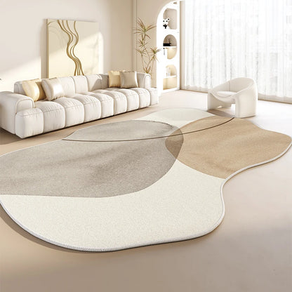 Irregular Shapes Living Room Decoration Plush Carpet Japanese Style Rugs for Bedroom Thick Anti-slip Floor Mat Home Washable Rug