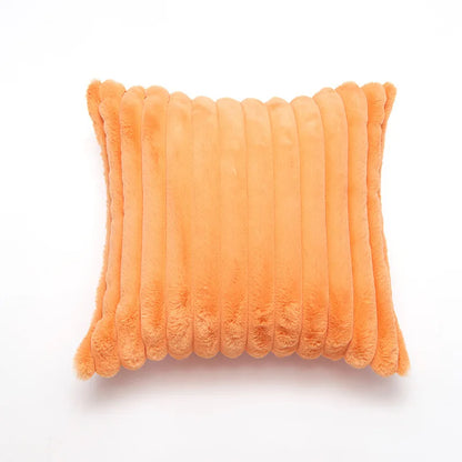 Double Sided Wide Edge Thick Soft Plush Cushion Covers Vintage Solid Color Pillowcase  Decorative pillows for sofa