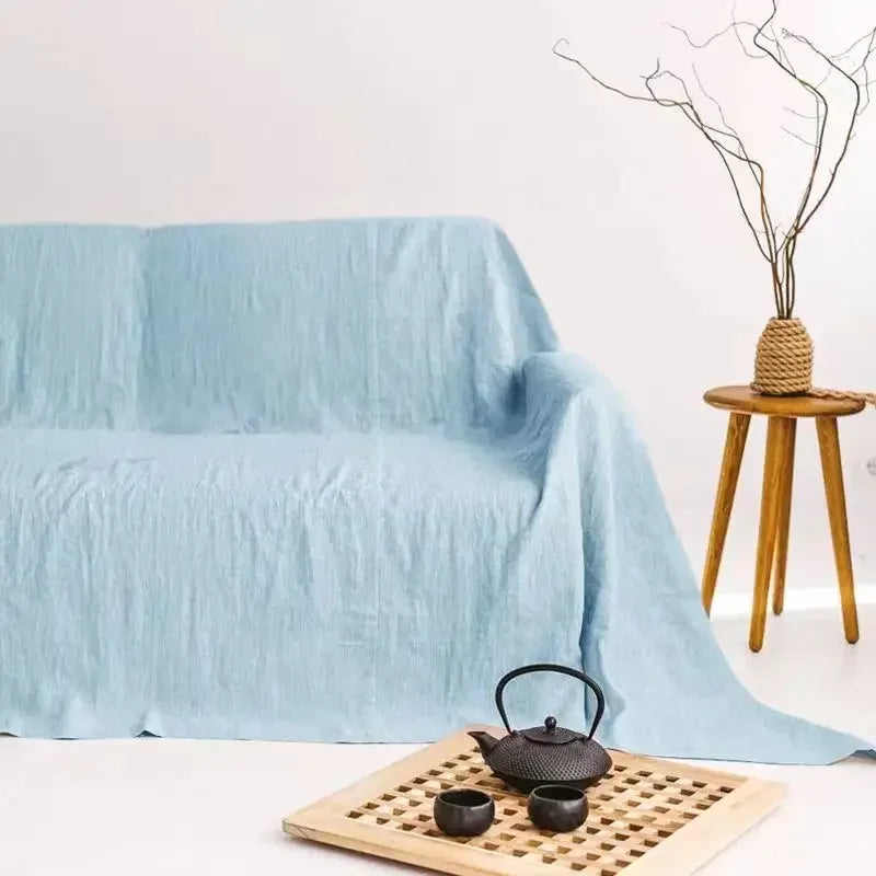 100% Linen Sofa Cover ,Premium Quality Sofa Slipcover, Soft Couch Chair Cover for Living Room Bedroom LOVESEAT Home Textile
