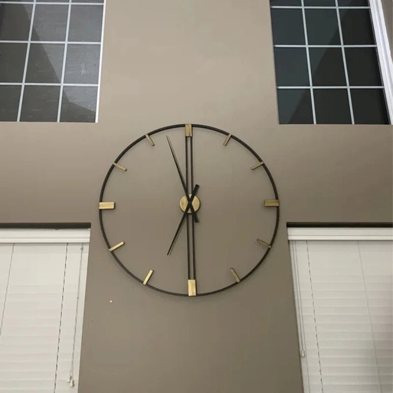 Large Luxury Silent Wall Clock Modern Design Minimalist Decoration Metal Nordic Creative Wall Watch Home Decor Living Room Gift