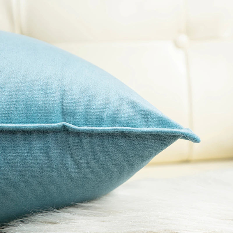 1 Piece Super Soft Velvet Solid Color Living Room Sofa Decorative Cushion Cover Pillow Cover (excluding Filler)