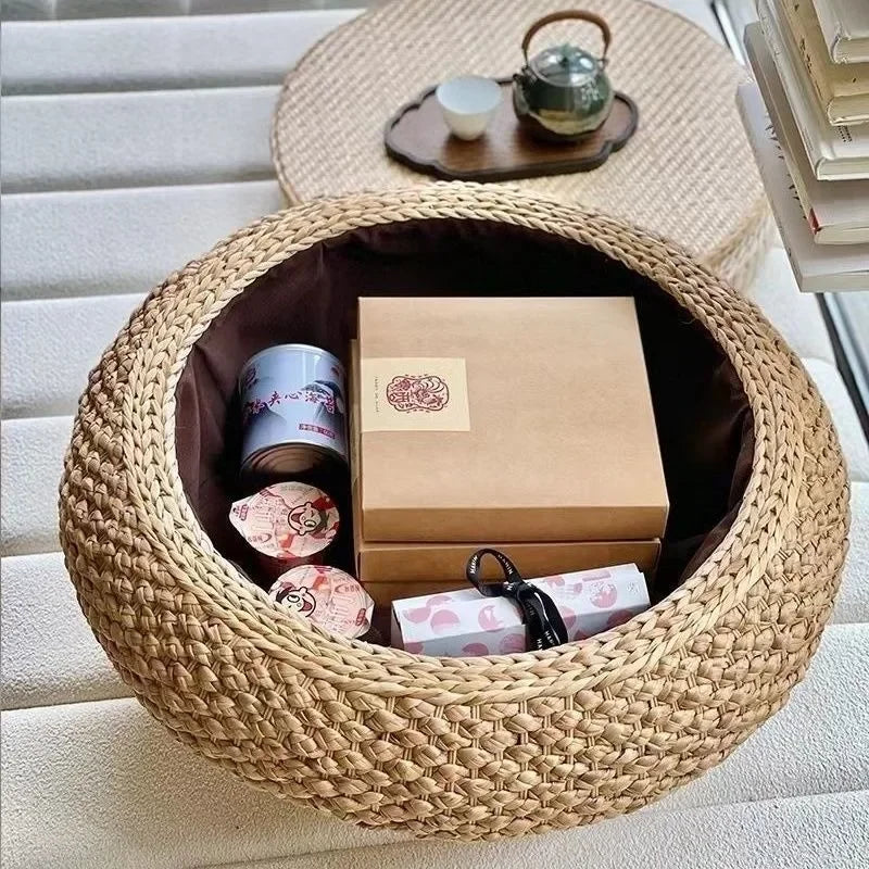 Bamboo Weave Coffee Table with Hidden Storage – view 4, modern home furniture