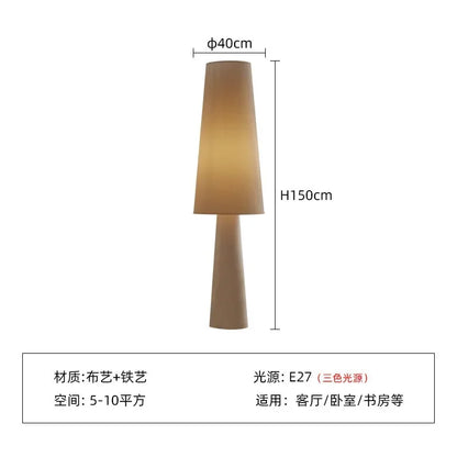 Nordicfloor Light Cream Style Fabric Led Floor Lamp For Living Room Sofa Corner Home Decor Bedroom Bedside Lamp