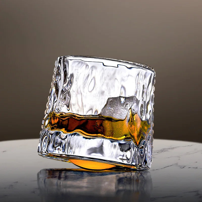 160Ml Tumbler Glass Rotating Whiskey Glass Creative Gyro Glass Drinkware Red Wine Glass Shake Decompression Glass Wine Cup