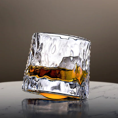 160Ml Tumbler Glass Rotating Whiskey Glass Creative Gyro Glass Drinkware Red Wine Glass Shake Decompression Glass Wine Cup